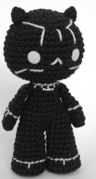 Crochelandia - Rose Nogueira - Toy Art Black Panther - Portuguese