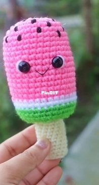 Crochet Collections by Angie - Watermelon Fruity Ice Pop - Free