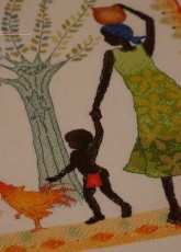 Maia Mother boy and chicken