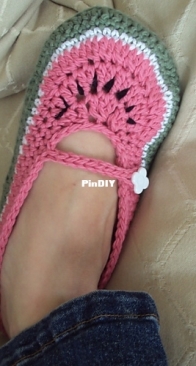 Holland Designs - Lisa van Klaveren - Ladies Watermelon Mary Janes