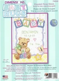Dimensions Baby Hugs 73049 - Baby Blocks Birth Record  XSD