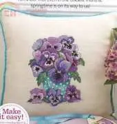 Winter Pansies by Lesley Teare from Cross Stitch Collection 231