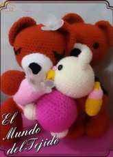 Pareja de osos 2 version niña bebe