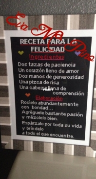 Receta de la felicidad
