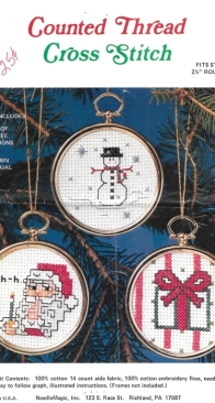 NMI - Needle Magic Inc. - Stitch N Hang - Art. 501 - Santa Snowman Package Ornaments