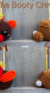 Crochet by Sarah Louise - Sarah Townsend - The Booty Crew - Twerky and Roasted Tooshie - Free