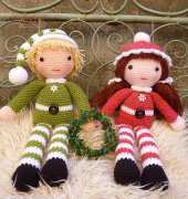 Moji Moji Design - Janine Holmes - Beau and Belle Christmas Winter Dolls