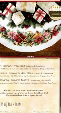 Dimensions 70-08939 / 8671 Holiday Harmony Tree Skirt XSD