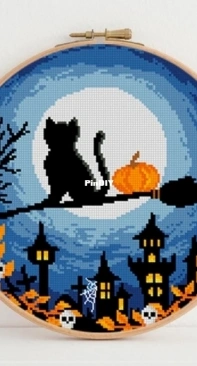Oh My Stitches - Cat and Pumpkin PCS + XSD