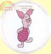 Designer Stitches B10 Piglets Coaster