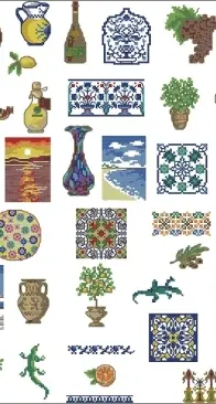 Mediterranean Motifs by Maria Diaz from The World of Cross Stitching 140 PCS + XSD