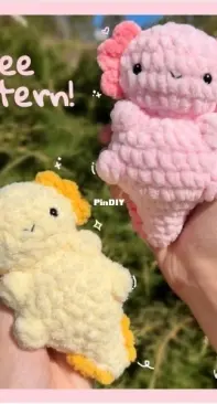 Pixie Plushies - Lorettas Loops - Axolotl - Free