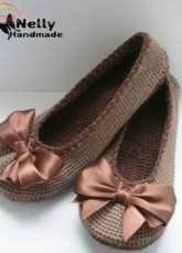 Nelly Handmade - Nelly Shisterova- Crocheted Ballerina Slipper - Free