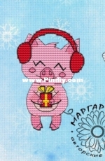 Pig Fairy - Pig with a Gift - New Years Pig by Margarita Shelikhova