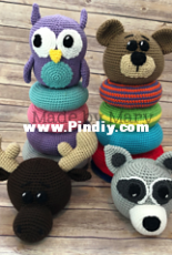 Made by Mary - Mary Smith - Woodland Animal Ring Stacker