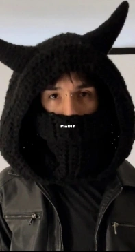 Crocheted by Drew - Drew - Horned Cowl Pattern