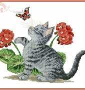 Playtime Kitten by Claire Comerford from The World of Cross Stitching TWOCS 227 XSD