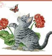 Playtime Kitten by Claire Comerford from The World of Cross Stitching TWOCS 227 XSD