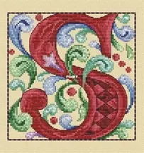 Letter S from Mill Hill Book JSP007 Jim Shore - Monograms
