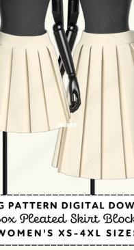 Maridah - Box Pleated Skirts - Sizes XS-4XL