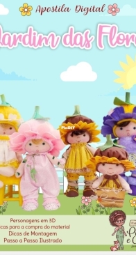 Atelie Ponto e Corte - Jeane Tavares - Garden of Flowers - Jardim das Flores - Portuguese