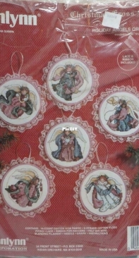 Janlynn 125-90 Holiday Angels Ornaments /  The Vermillion Stitchery 090 Holiday Angels Ornaments by Donna Vermillion Giampa