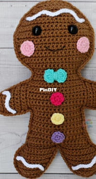 3am Grace Designs - Donna Vasquez Beavers and Michaelene Nelson - Gingerbread Boy Kawaii Cuddler