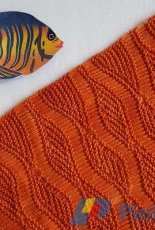 Wellengang Short Row Scarf by Sybil R-English,German-Free