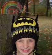 A Crocheted Simplicity - Jennifer Pionk - Batman Earflap Beanie