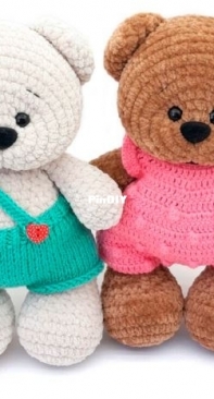 Masterskaya wolshebstva - Alena Komartsova - Комарцова Алена -  Bear Tishka with clothes - Мишка Тишка с одеждой - Russian