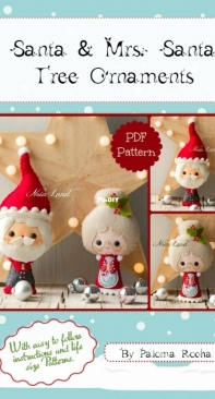 Noia Land - Santa and Mrs Santa Tree Ornaments by Paloma Rocha