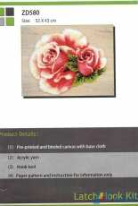 ZD580 shaped rose latch hook kit