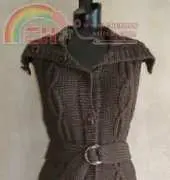 SweaterBabe #71 Intricately Cabled Long Vest