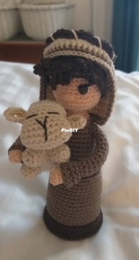 Shepherd and sheep