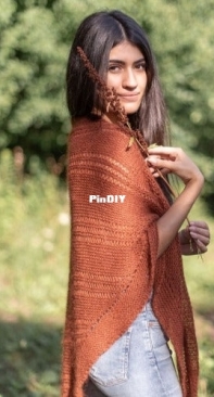 Rust Shawl by EweKnit Toronto  - Free