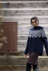 Sharp Chevron Pullover by Svetlana Avrakh - Russian-  free