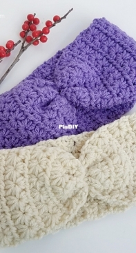 The Purple Poncho - Carolyn Calderon - Winter Star Ear Warmer - Free