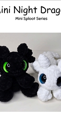 Snuggle Beans Crochet - Shannon Munro - Mini Sploot Series: Mini Night Dragon