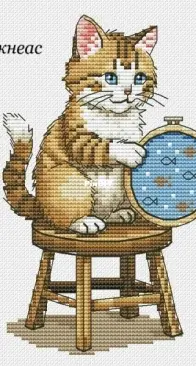 Cat embroiders by Alisa Okneas XSD