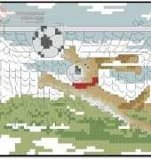 Sporty Dogs - Football by Margaret Sherry from Cross Stitch Quick & Easy 128 XSD