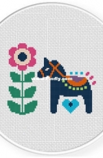 Daily Cross Stitch -Swedish Folk Horse