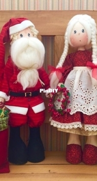 Casinha de Bonecas- Casal Noel Laco e Clara- Noel Couple Laco and Clara - Portuguese- Free