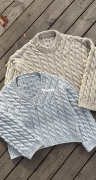 Chunky Lavender Haze Crew Neck by knitsbypi