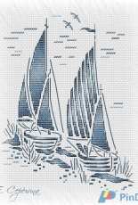 Lovely Stitches - Sailboats by Ekaterina Seryogina