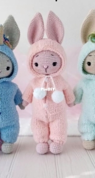 WasilenaToys - Alena Vasilyeva- Bunny "Trixie"- russian
