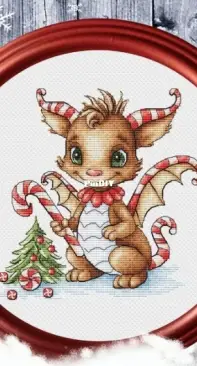 Christmas Dragon 2 Cross Stitch Pattern by Vitaliya Mishchuk