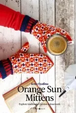 Orange Sun Mittens by Ieva Ozolina from The Knitter 131 Russian