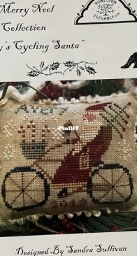 Homespun Elegance Merry Noel Collection Averys Cycling Santa