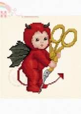 Ellen Maurer Stroh EMS Little Stitch Devil With Scissor PCS