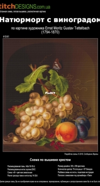 Stitch Designs - Still Life with Grapes by Larisa Slobodyanik